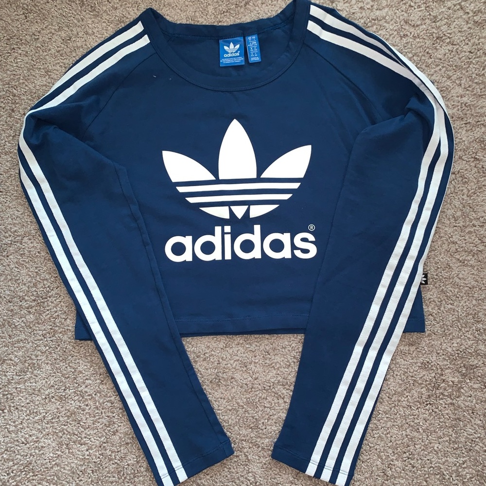 Adidas originals long sleeved crop top
